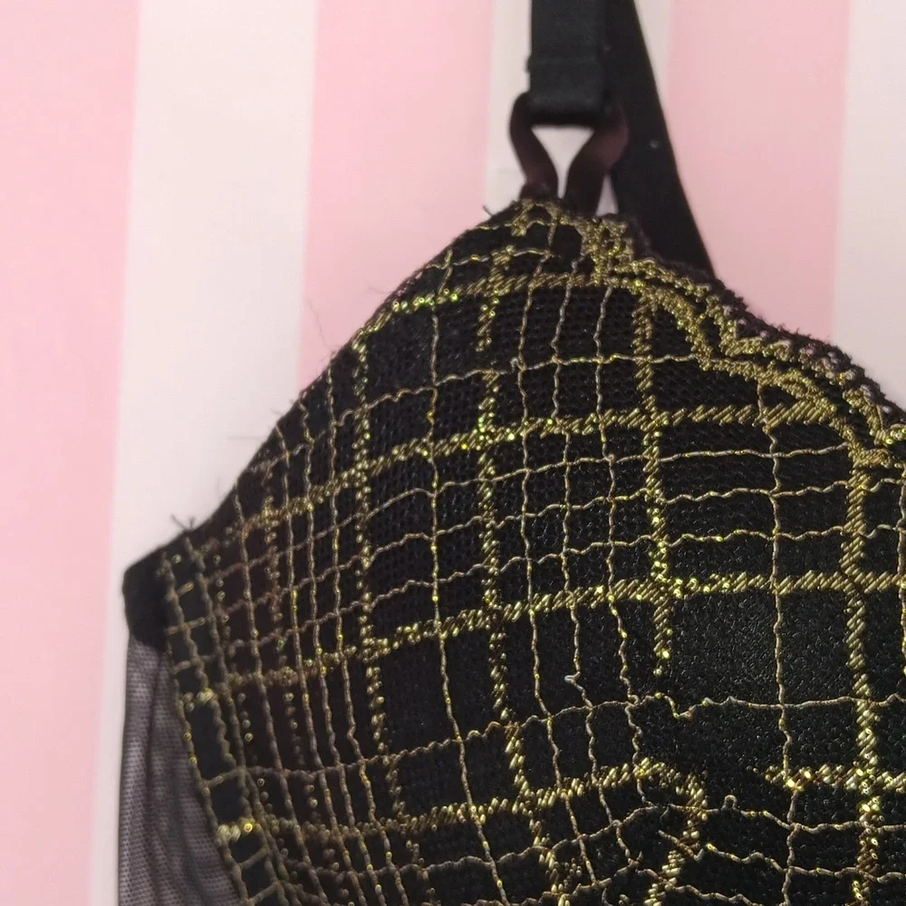 Victoria's Secret Sheer Black Bra Push-up Size36C - Picture 4 of 6